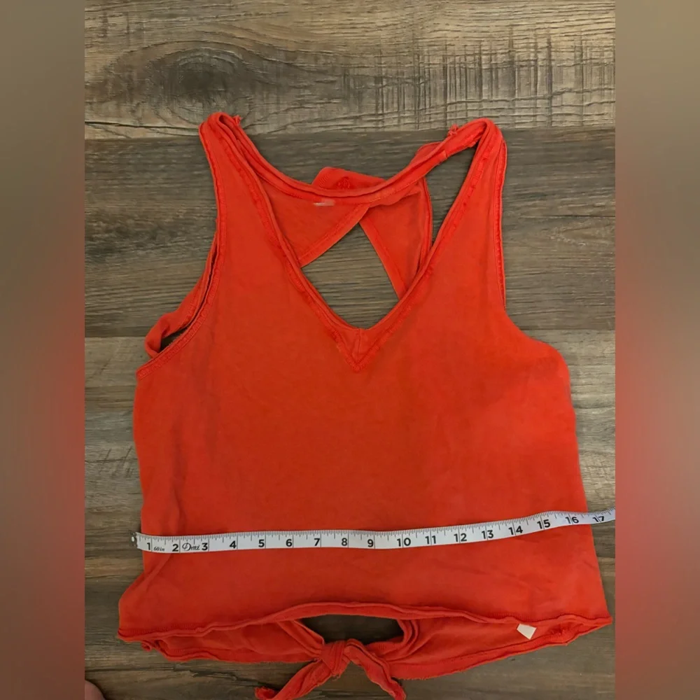 Free People Orange Sleeveless Crop Tank Top - Picture 8 of 8
